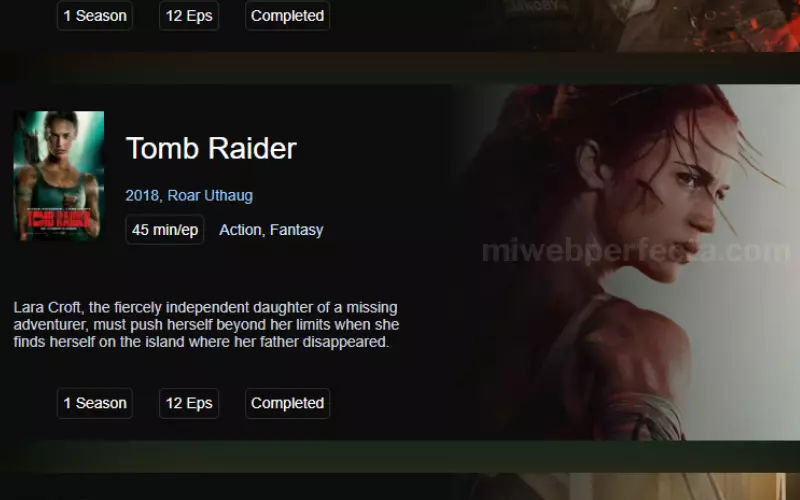 Elegante tarjeta de películas en HTML + CSS